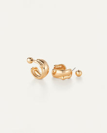 Sees Hoop Earrings | 14K Gold Dipped Brass