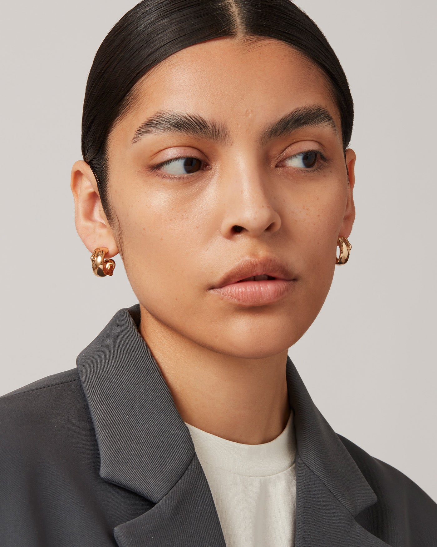 Sees Hoop Earrings | 14K Gold Dipped Brass