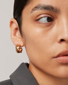 Sees Hoop Earrings | 14K Gold Dipped Brass