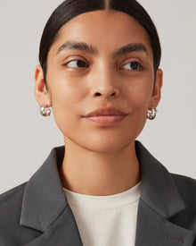 Sees Hoop Earrings | Silver Dipped Brass