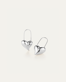 Celeste Heart Earrings | Platinum-Plated Steel