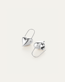 Celeste Heart Earrings | Platinum-Plated Steel