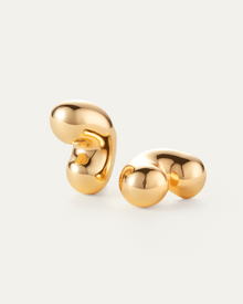 Eliza Puff Earrings | 14K Gold Dipped Brass