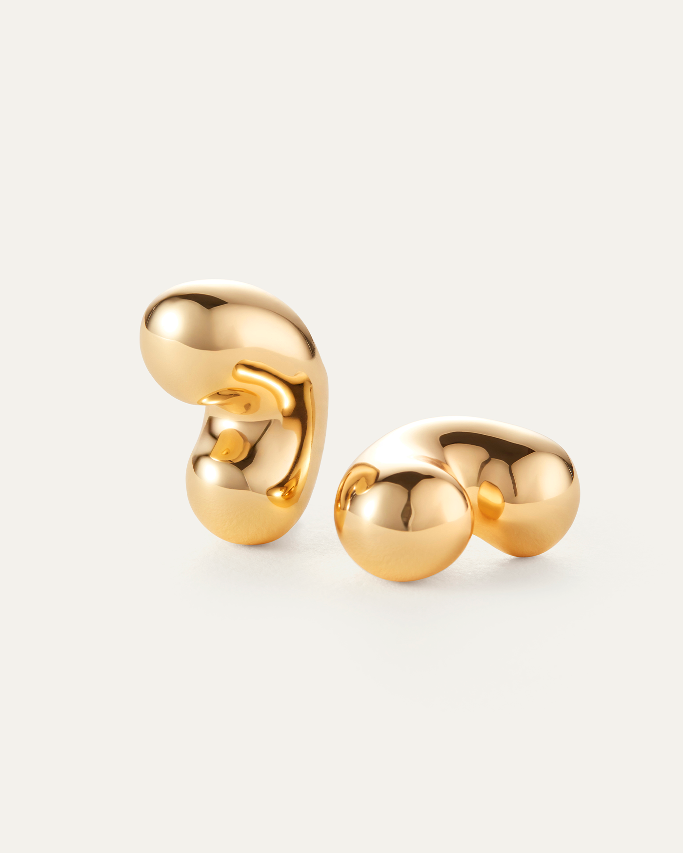 Eliza Puff Earrings | 14K Gold Dipped Brass