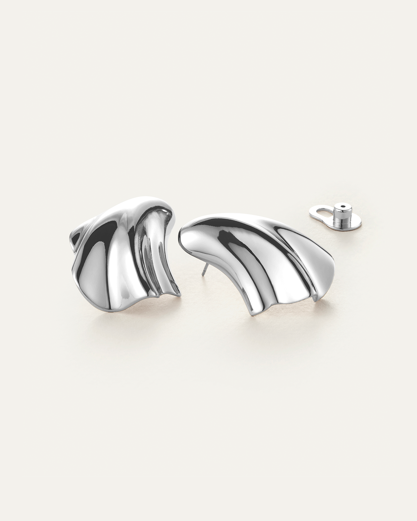 Lydia Earrings | Silver Dipped Brass