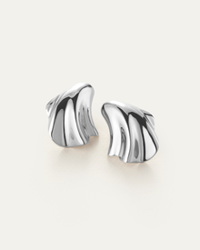 Lydia Earrings | Silver Dipped Brass