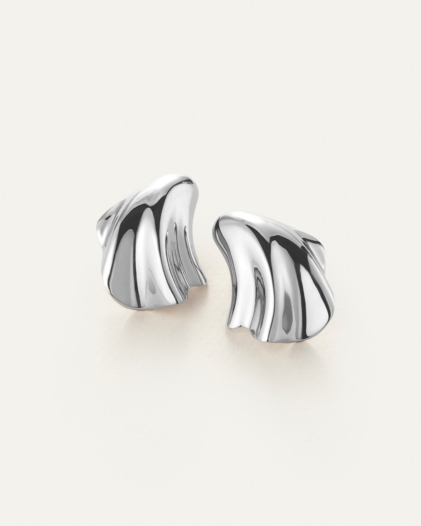 Lydia Earrings | Silver Dipped Brass