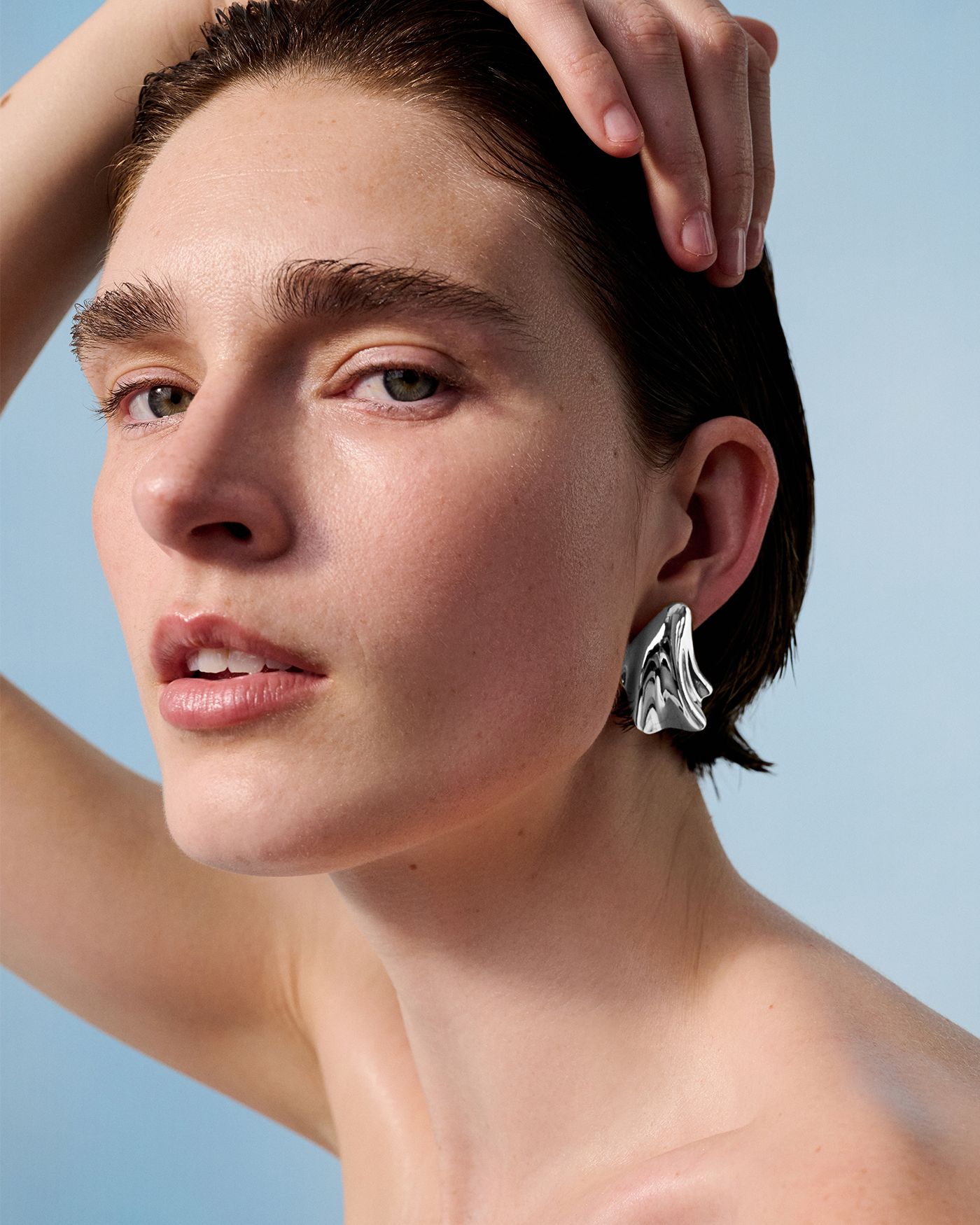 Lydia Earrings | Silver Dipped Brass