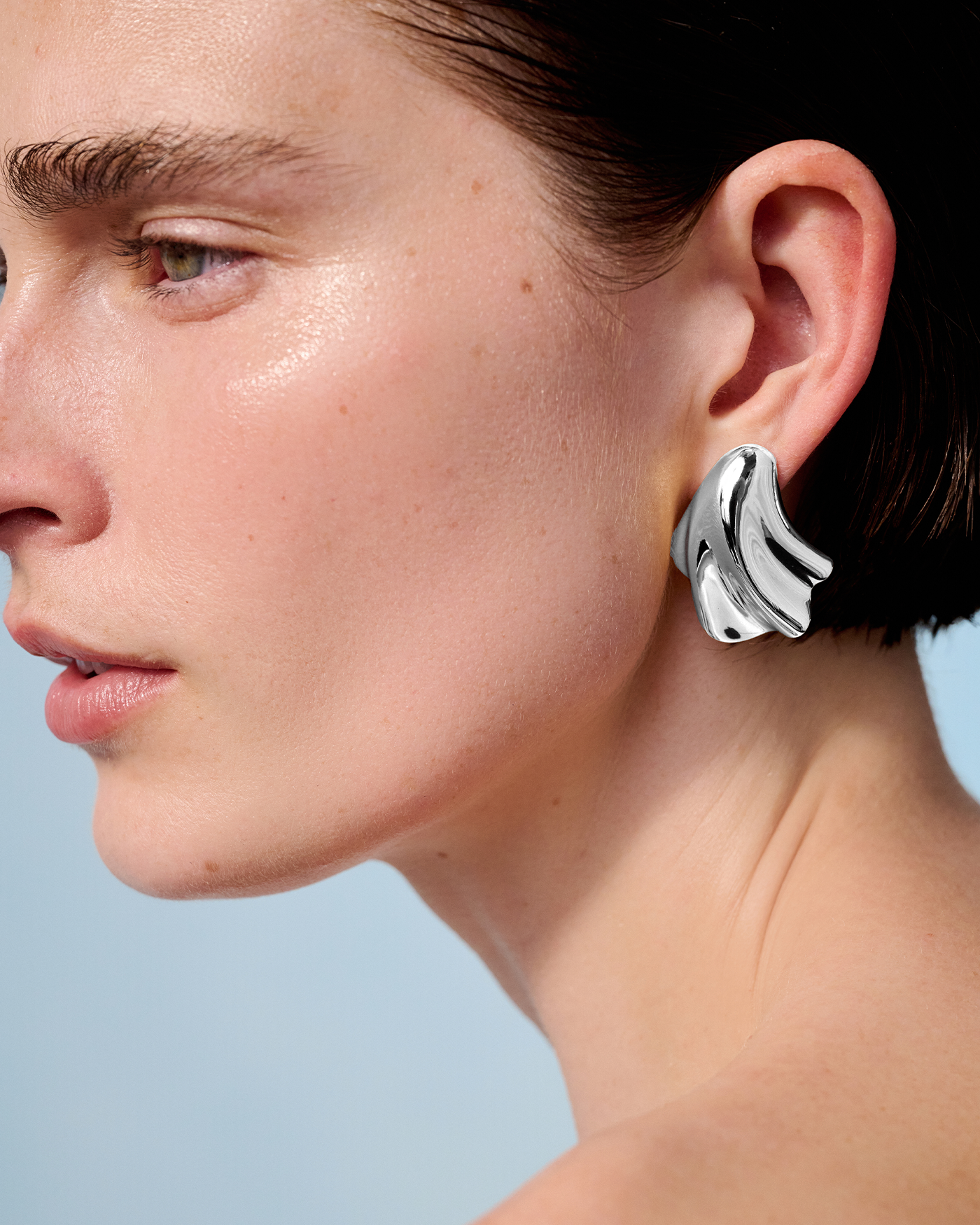 Lydia Earrings | Silver Dipped Brass