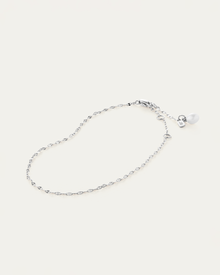 Capri Anklet | Platinum-Plated Steel | Freshwater Pearl