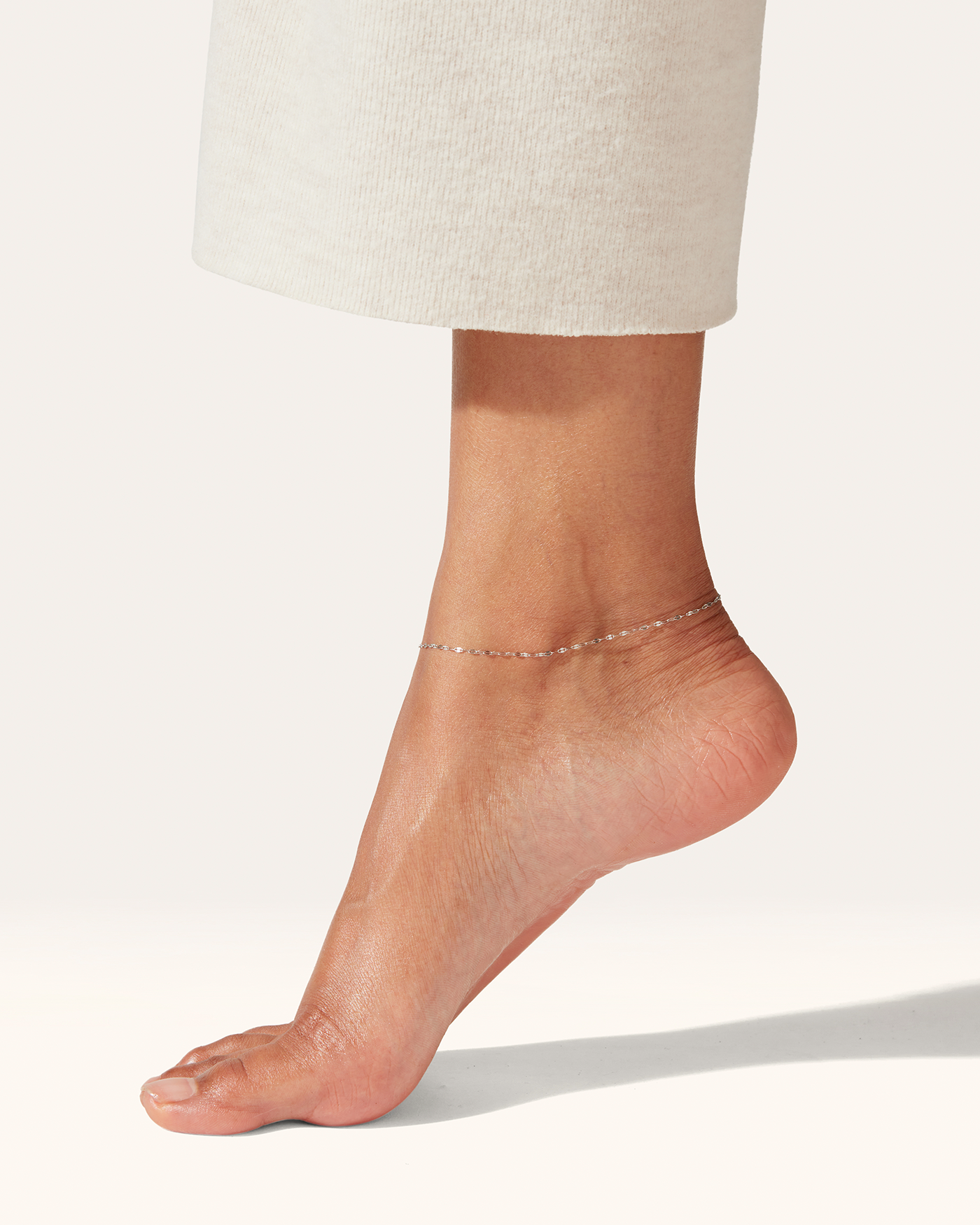 Capri Anklet | Platinum-Plated Steel | Freshwater Pearl