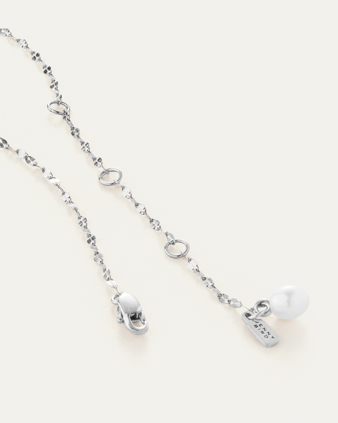 Capri Anklet | Platinum-Plated Steel | Freshwater Pearl