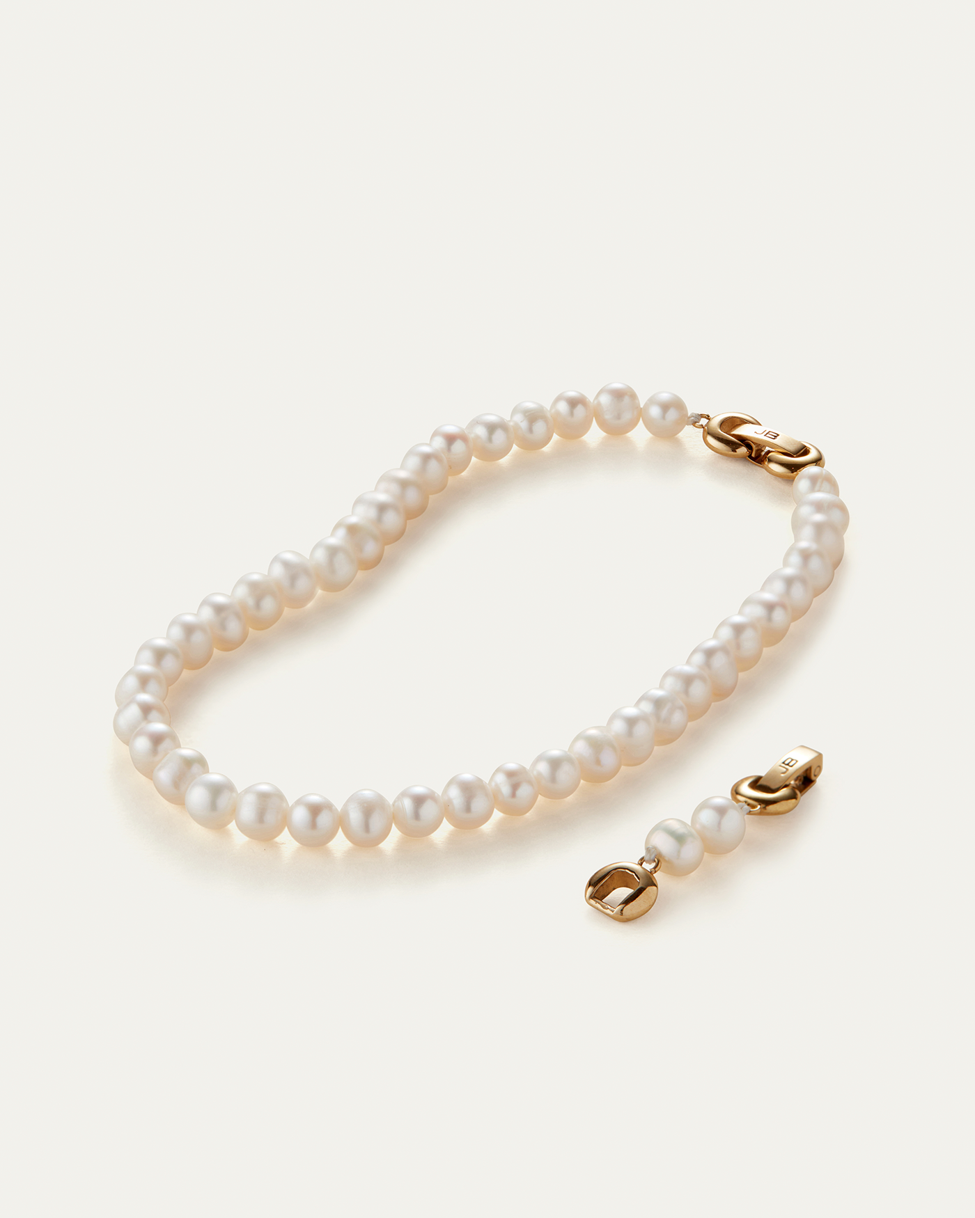 Noa Anklet | 14K Gold-Plated Steel | Freshwater Pearls