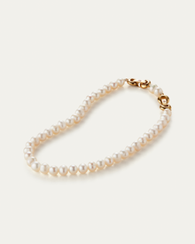 Noa Anklet | 14K Gold-Plated Steel | Freshwater Pearls