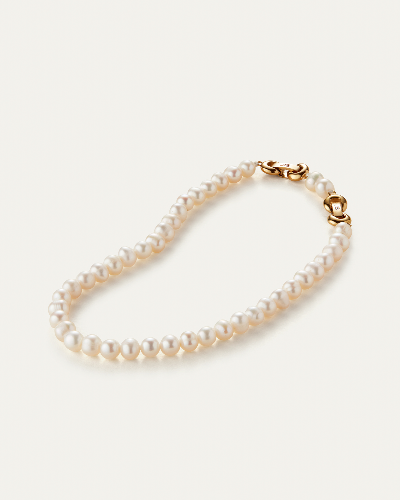 Noa Anklet | 14K Gold-Plated Steel | Freshwater Pearls