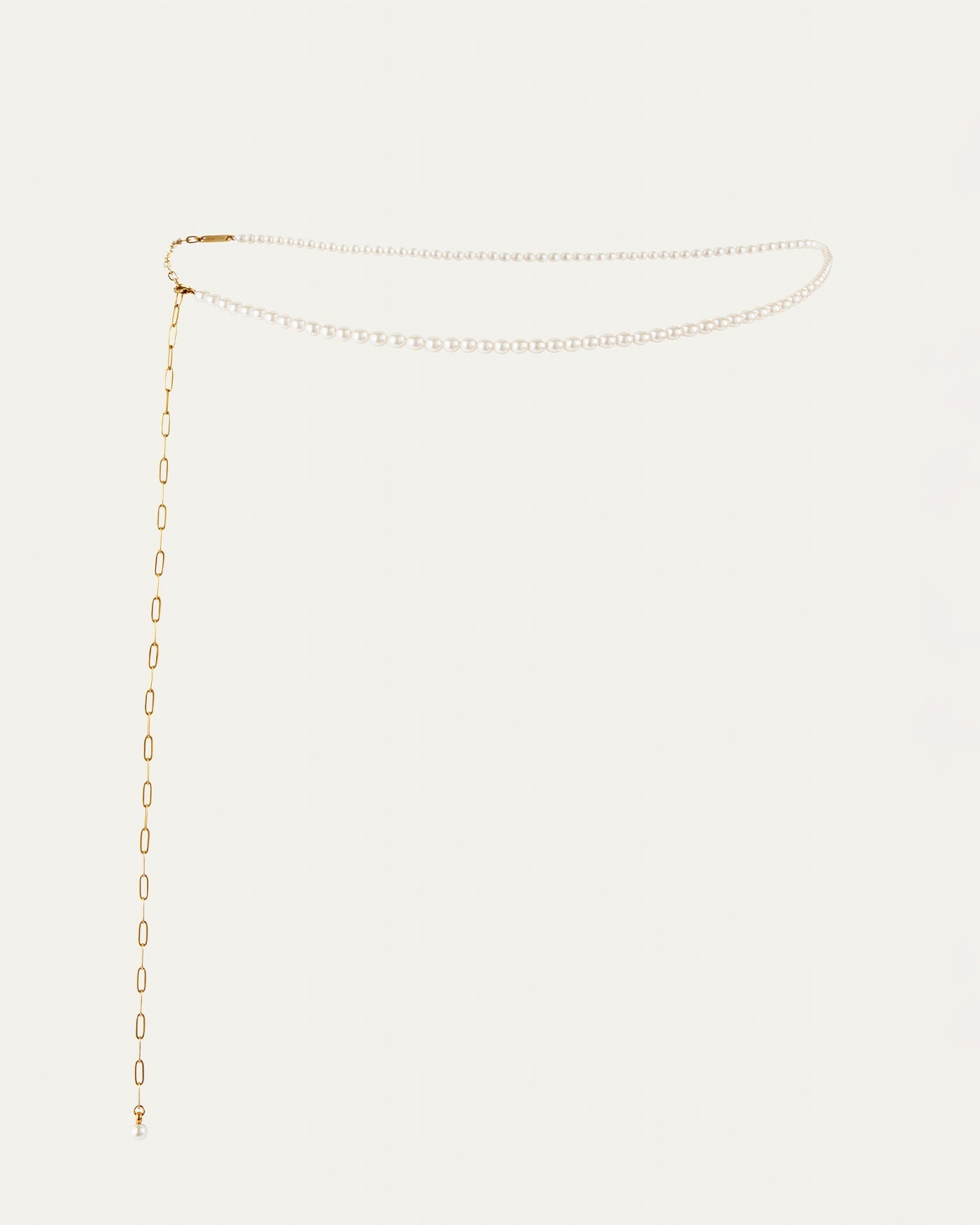 Noa Body Chain | 14K Gold-Plated Steel | Glass Pearl
