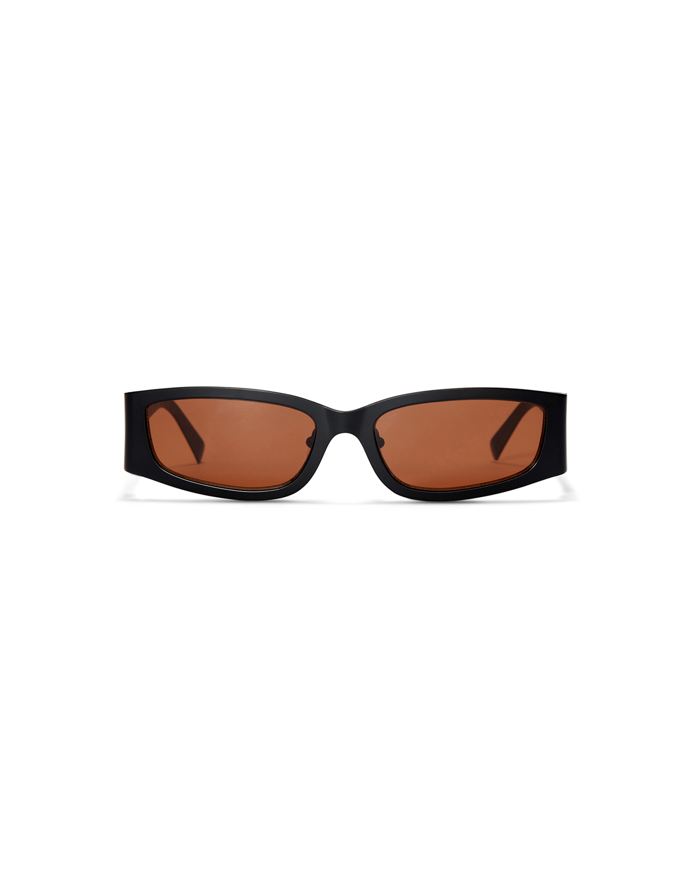The Y2K Sunglasses | Black Recycled Steel Frame | Amber Poly Renew Lenses