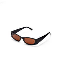 The Y2K Sunglasses | Black Recycled Steel Frame | Amber Poly Renew Lenses