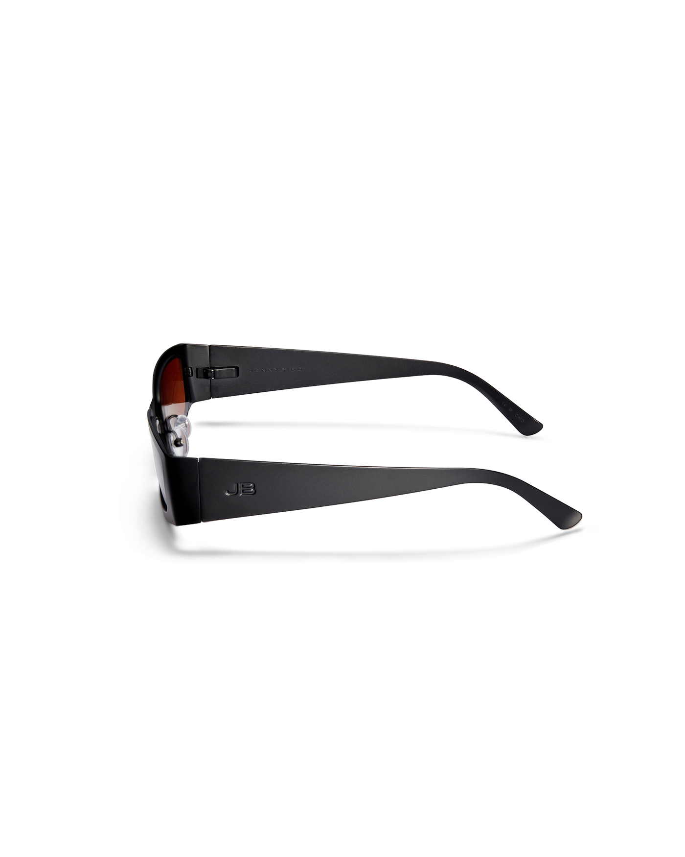 The Y2K Sunglasses | Black Recycled Steel Frame | Amber Poly Renew Lenses