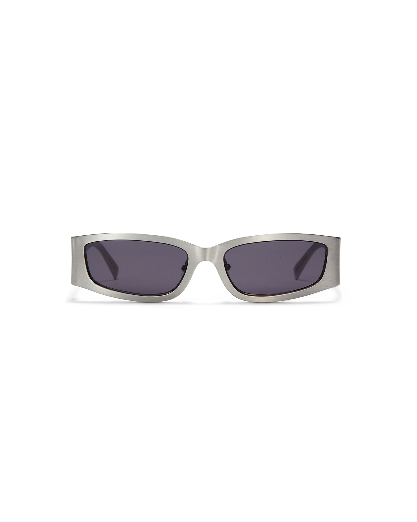 The Y2K Sunglasses | Silver Ion Plated Recycled Steel Frame | Grey Poly Renew Lenses
