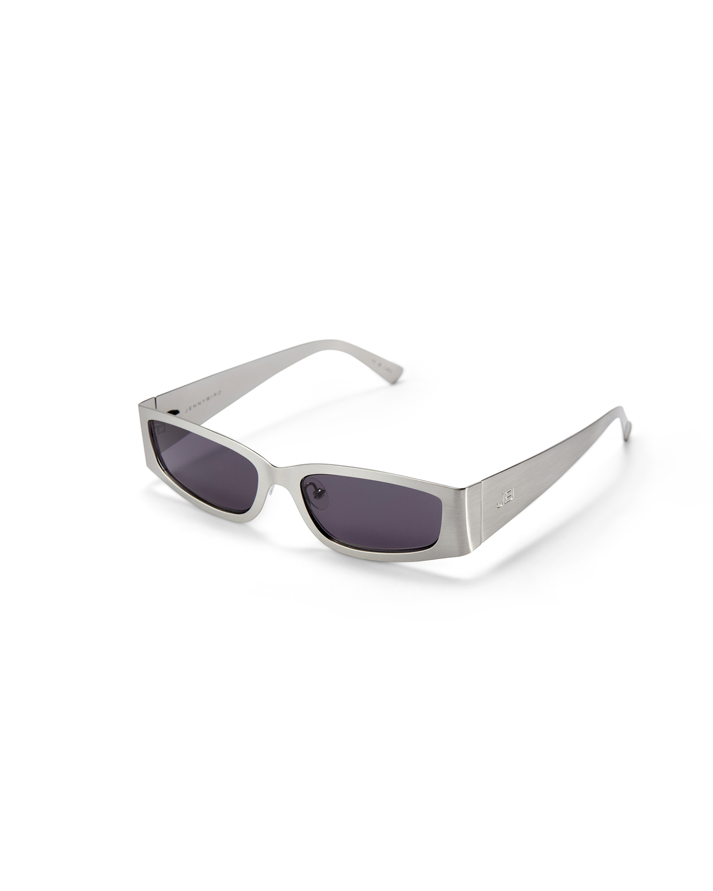 The Y2K Sunglasses | Silver Ion Plated Recycled Steel Frame | Grey Poly Renew Lenses