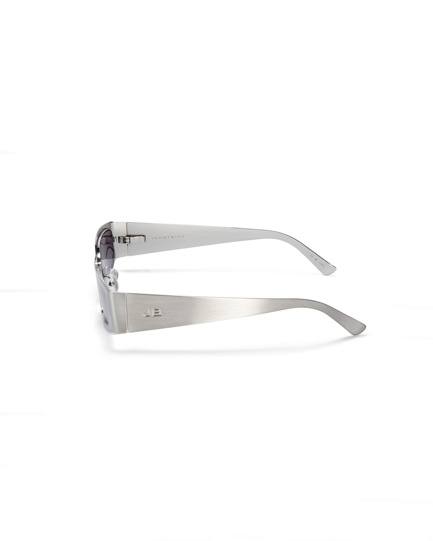 The Y2K Sunglasses | Silver Ion Plated Recycled Steel Frame | Grey Poly Renew Lenses