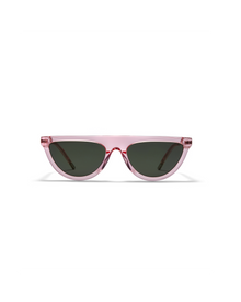 The Brow Sunglasses | Pink | Green Lenses
