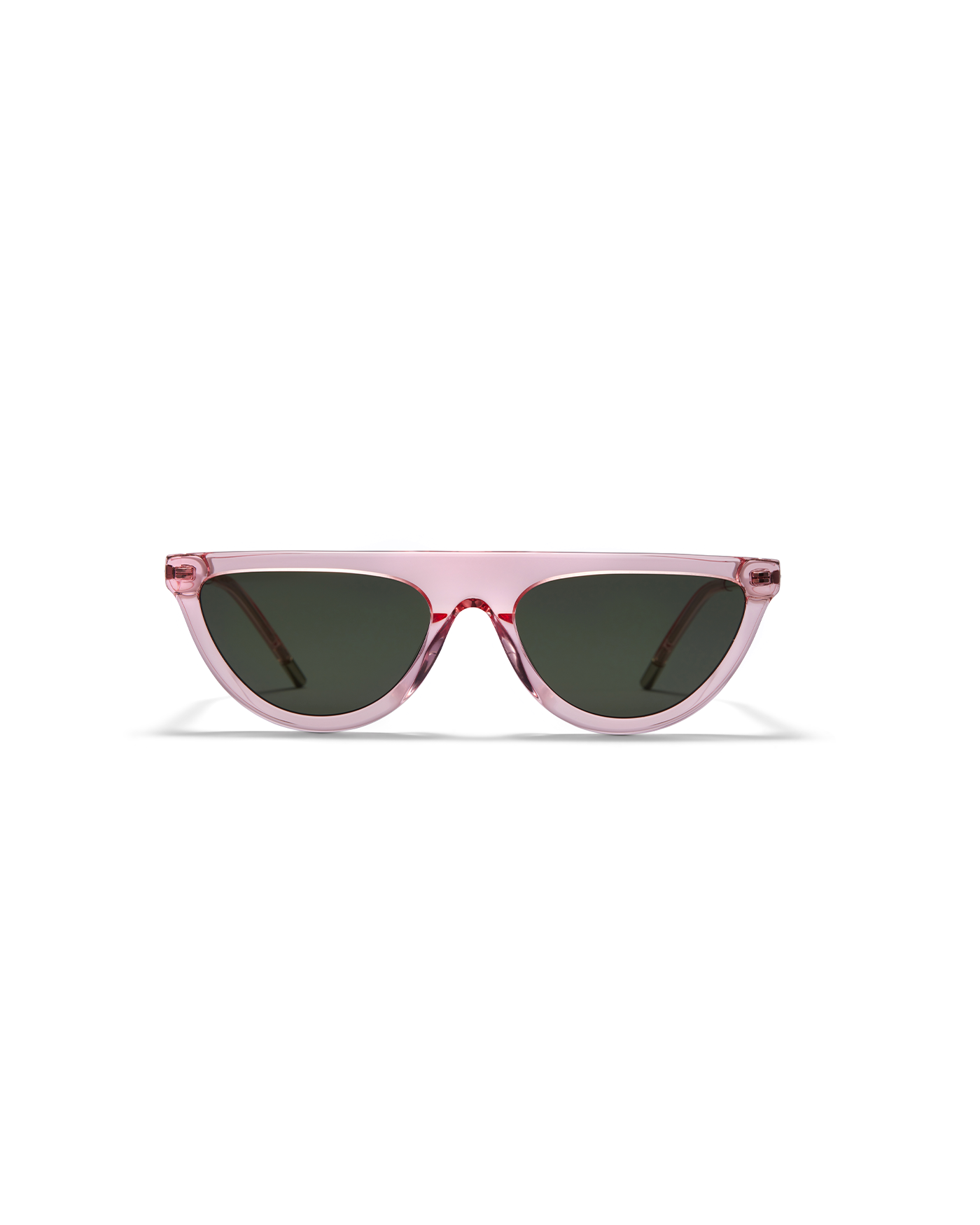 The Brow Sunglasses | Pink | Green Lenses