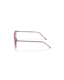 The Brow Sunglasses | Pink | Green Lenses