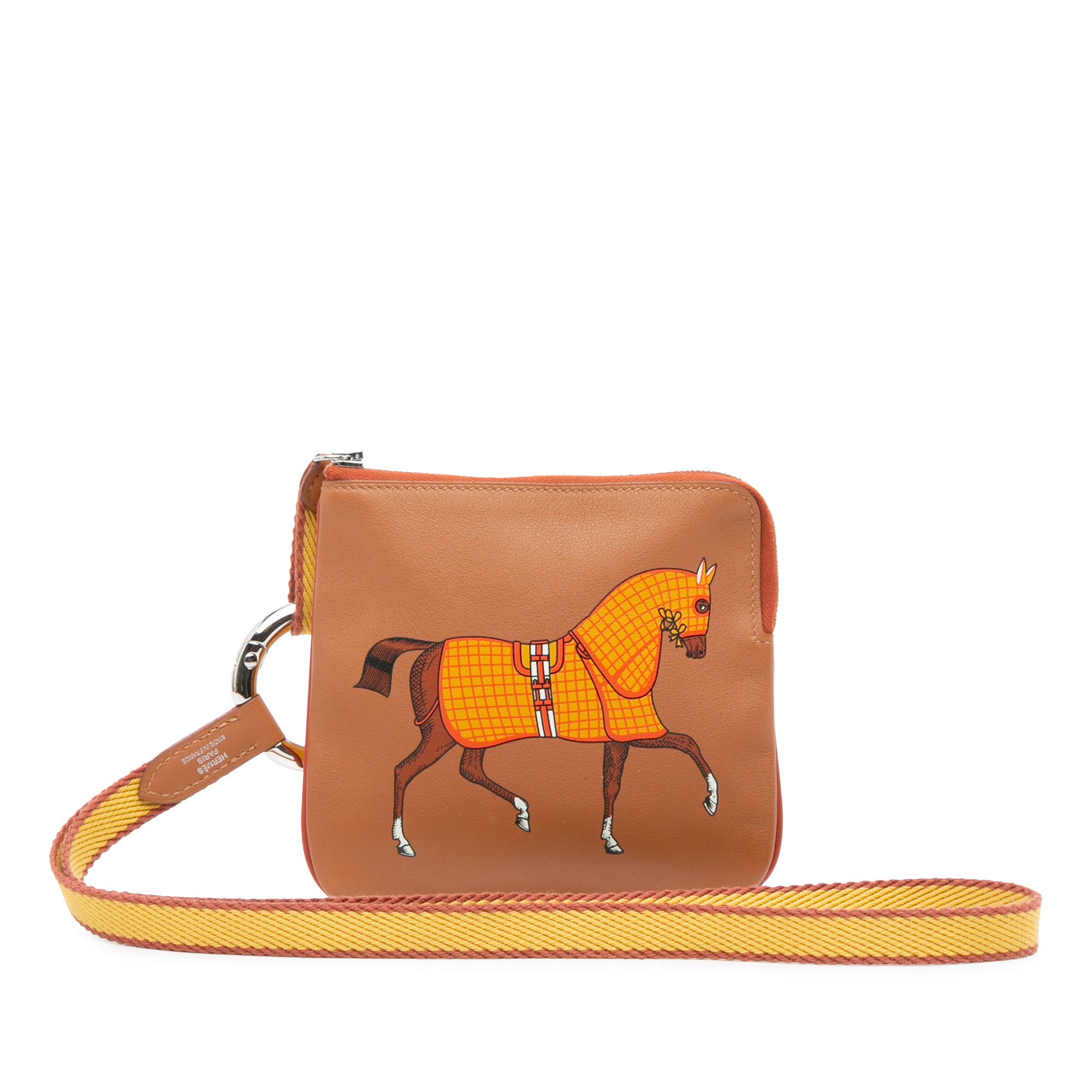 Hermes | Pre-Owned Swift Couverture Nouvelle Carre Pocket Pouch | Brown