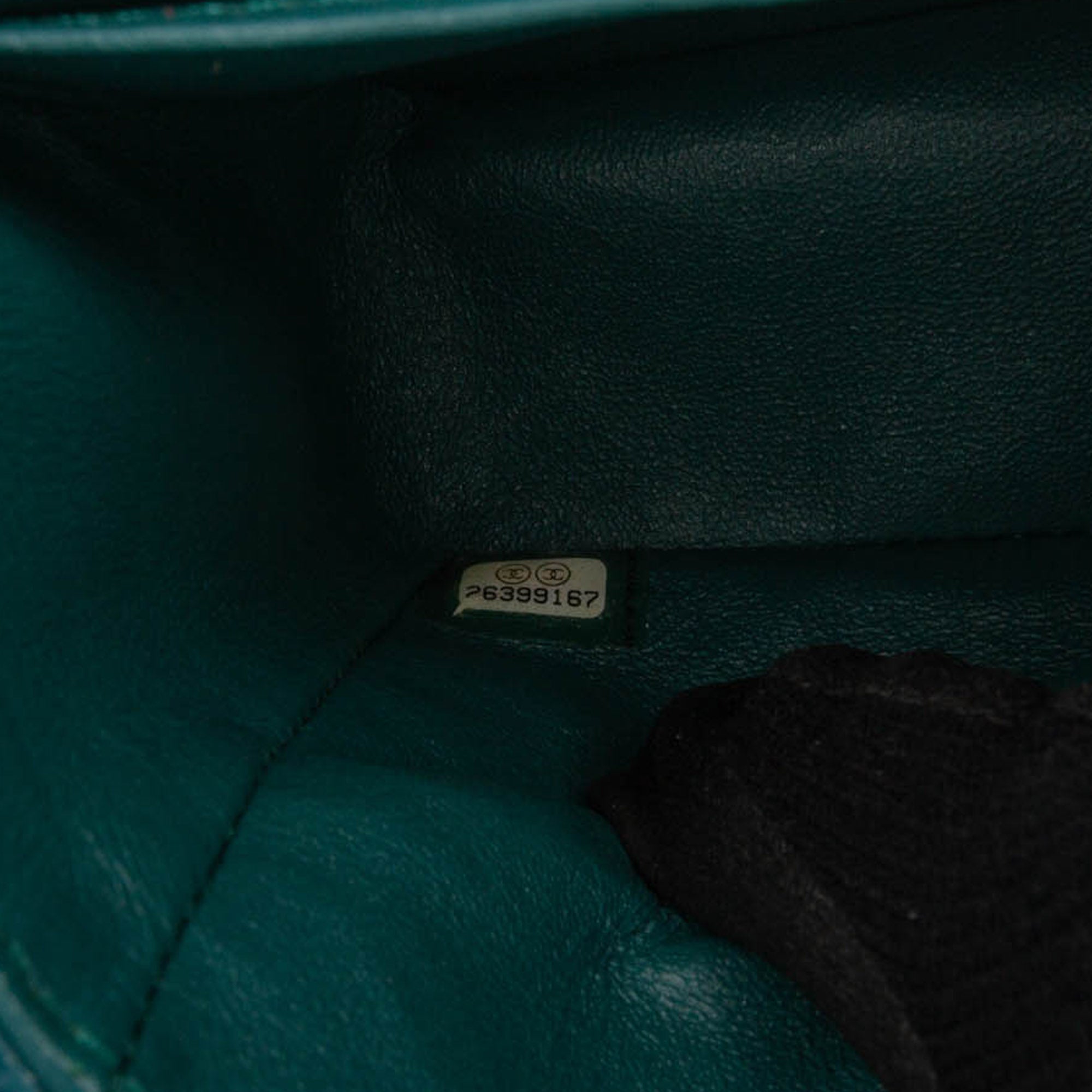 Chanel | Pre-Owned Small Classic Chevron Caviar Double Flap | Blue/Turquoise