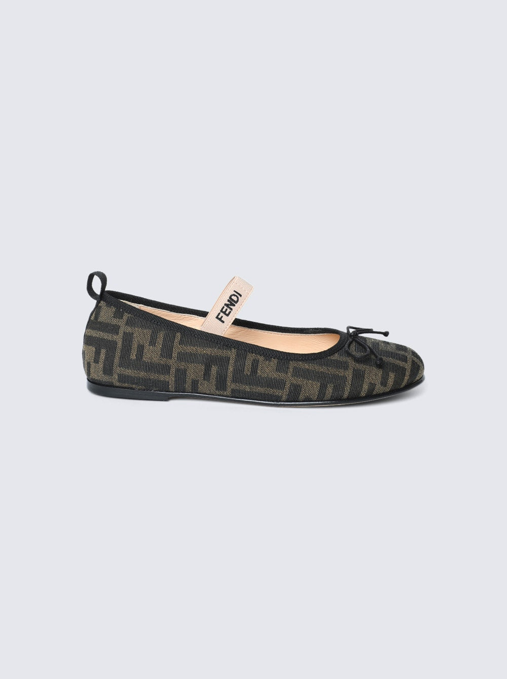 Kids | Fendi | Junior Ballerina Flats | Tobacco