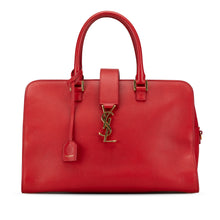 Saint Laurent | Pre-Owned Medium Leather Monogram Cabas Satchel | Red