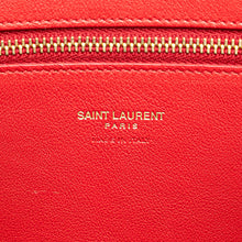 Saint Laurent | Pre-Owned Medium Leather Monogram Cabas Satchel | Red