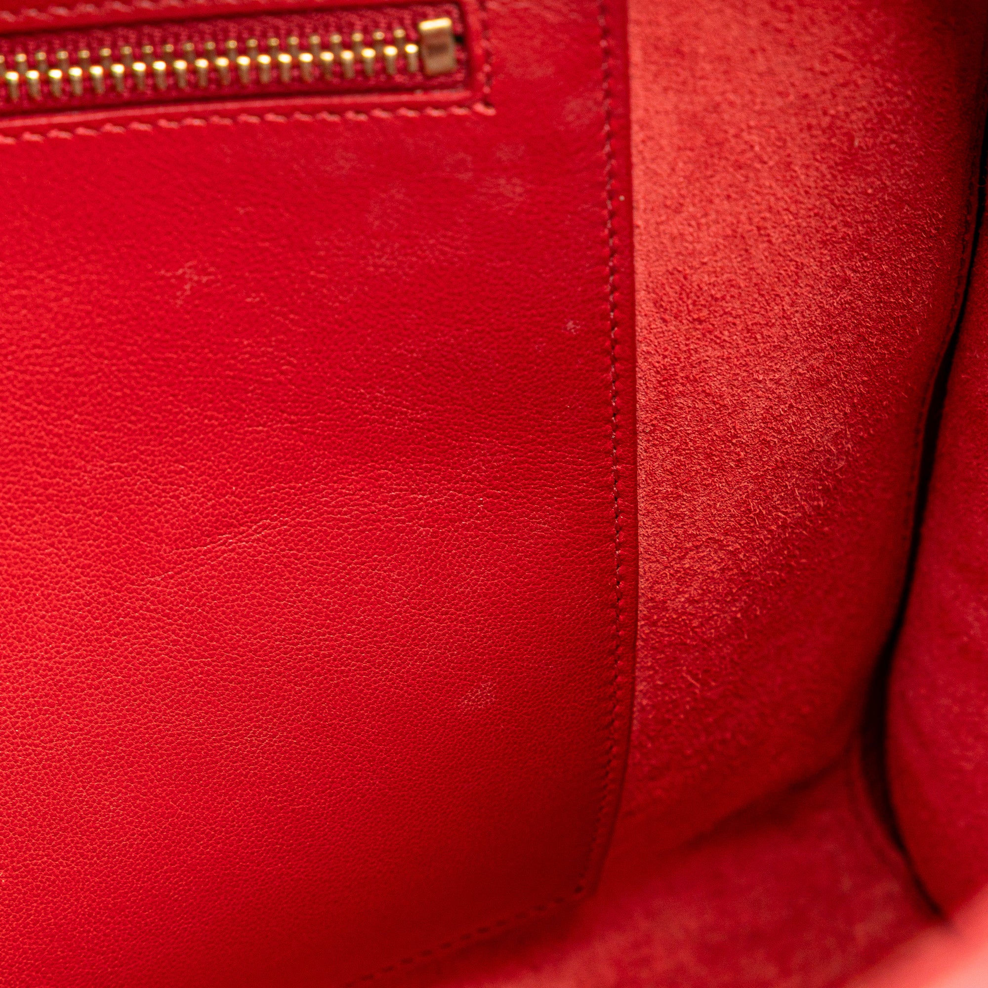 Saint Laurent | Pre-Owned Medium Leather Monogram Cabas Satchel | Red