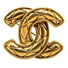 Chanel Pre-Owned Gold-Plated CC Quilted Brooch | Women | Gold (V1)