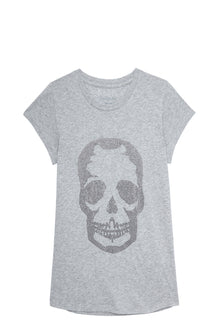 Skinny Skull Strass  | Gray