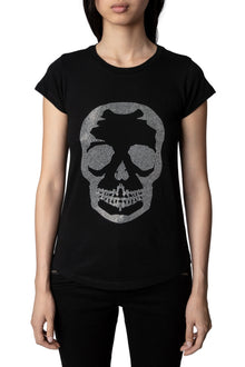 Skinny Skull Strass  | Black