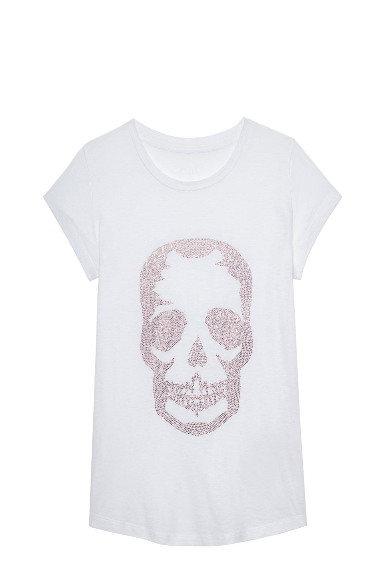 Skinny Skull Strass  | White/Pink