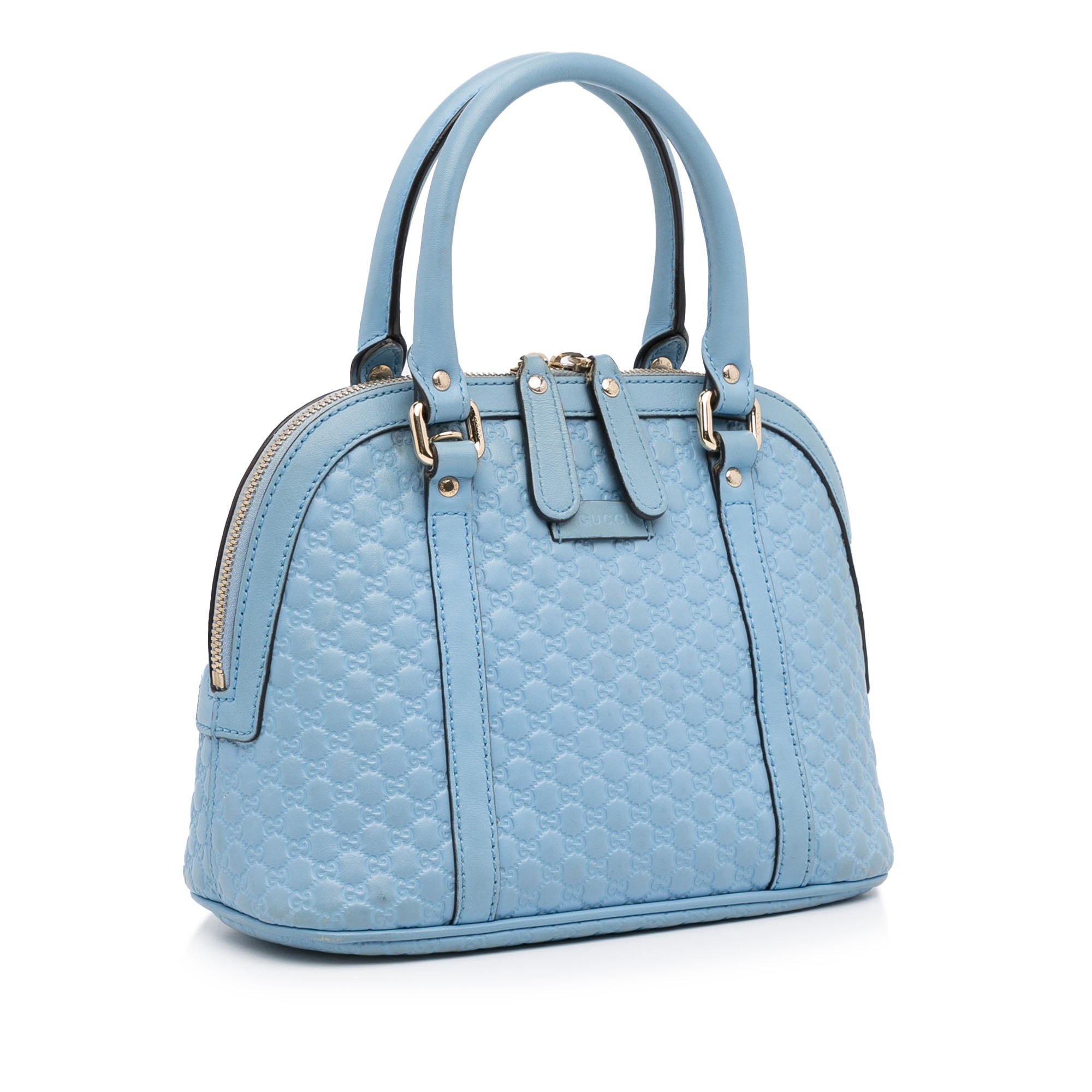 Gucci Pre-Owned Mini Microguccissima Dome Satchel | Women | Blue x Light Blue