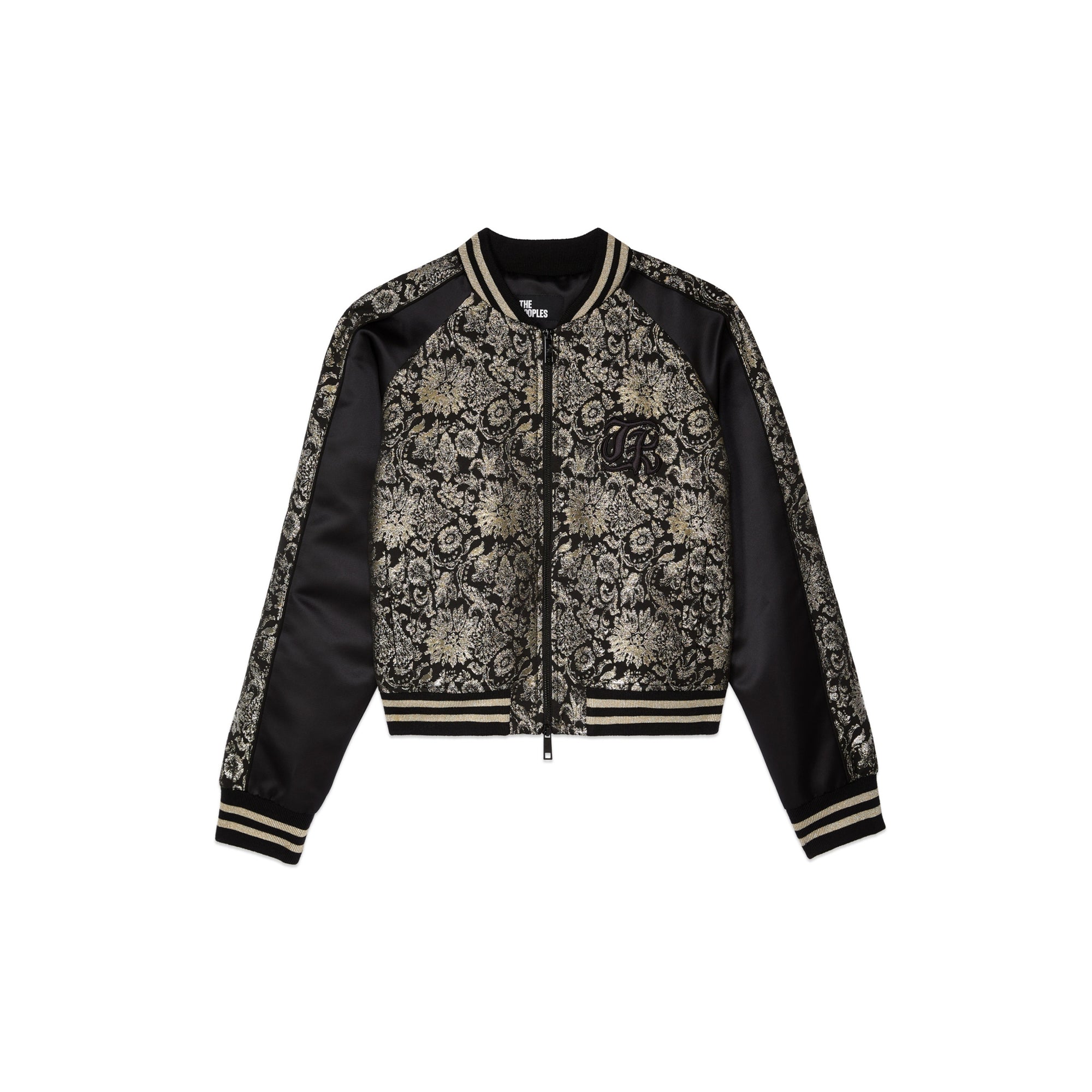 Jacket With Metallic Jacquard | Women | Black Grey