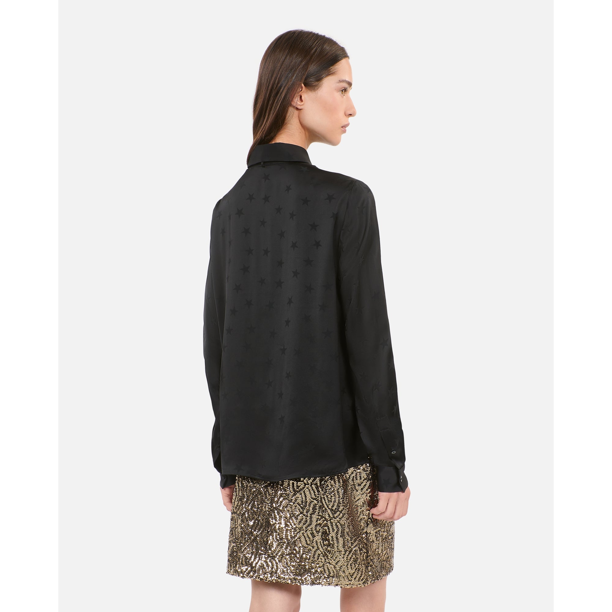 Jacquard Shirt | Women | Black