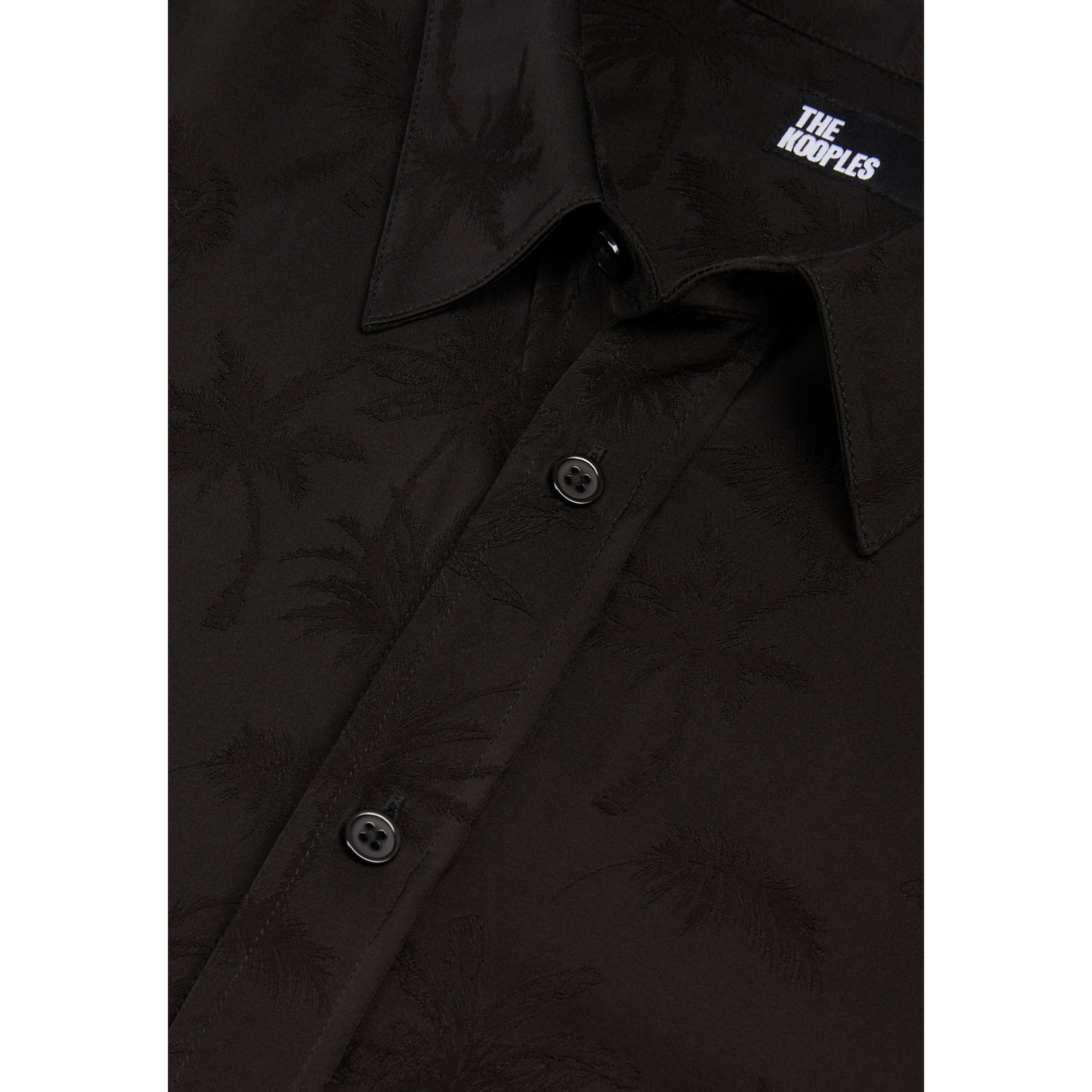 Jacquard Shirt With Palm Trees | Men | Black