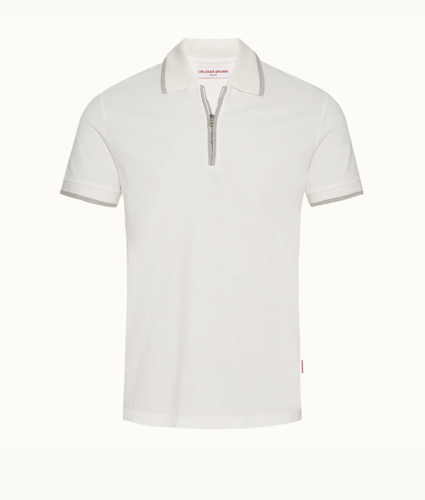 Jarrett Classic Fit Contrast Tipping Zip Placket Polo Shirt | Cloud