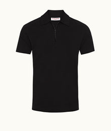 Jarrett Classic Fit Ice Wool Polo Shirt | Black
