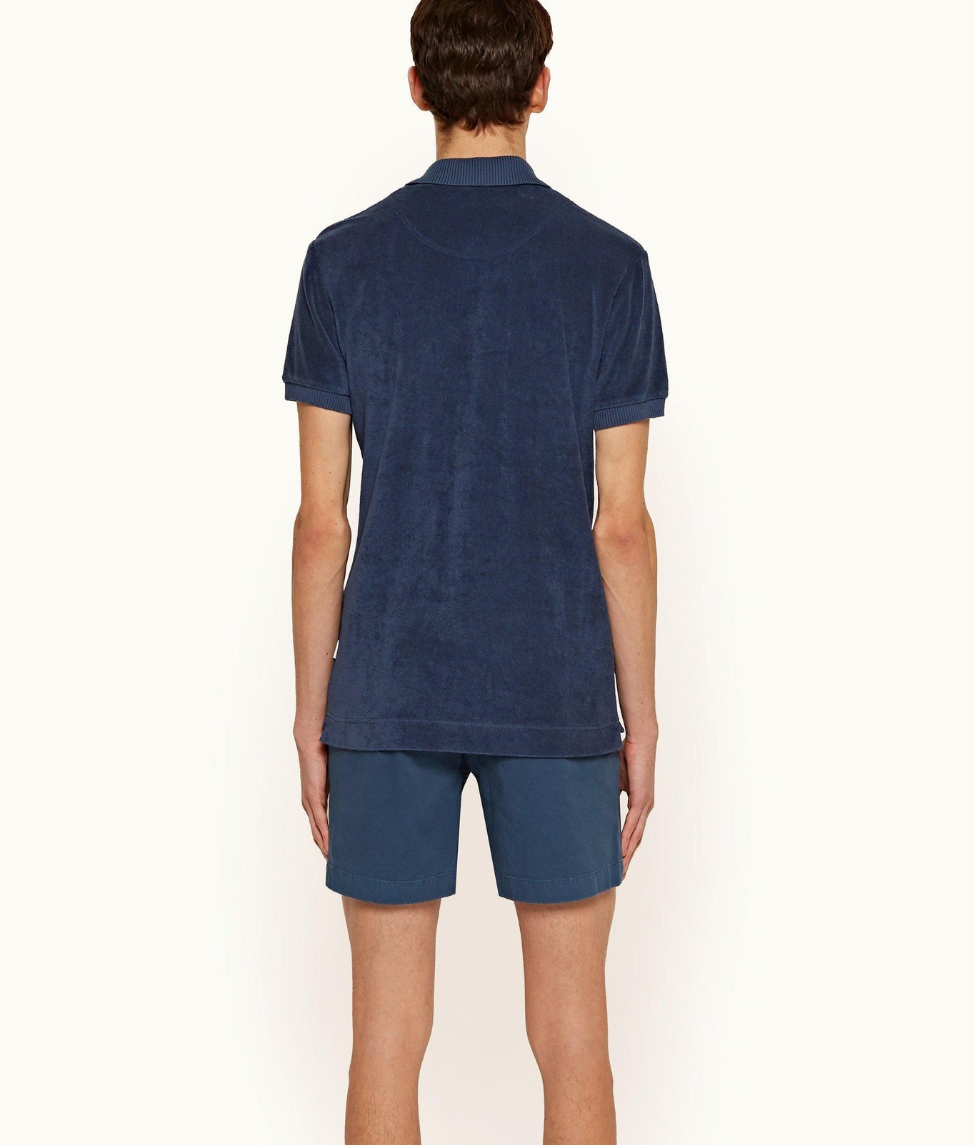 Jarrett Towelling Classic Fit Cotton Towelling Polo Shirt | Classic Blue