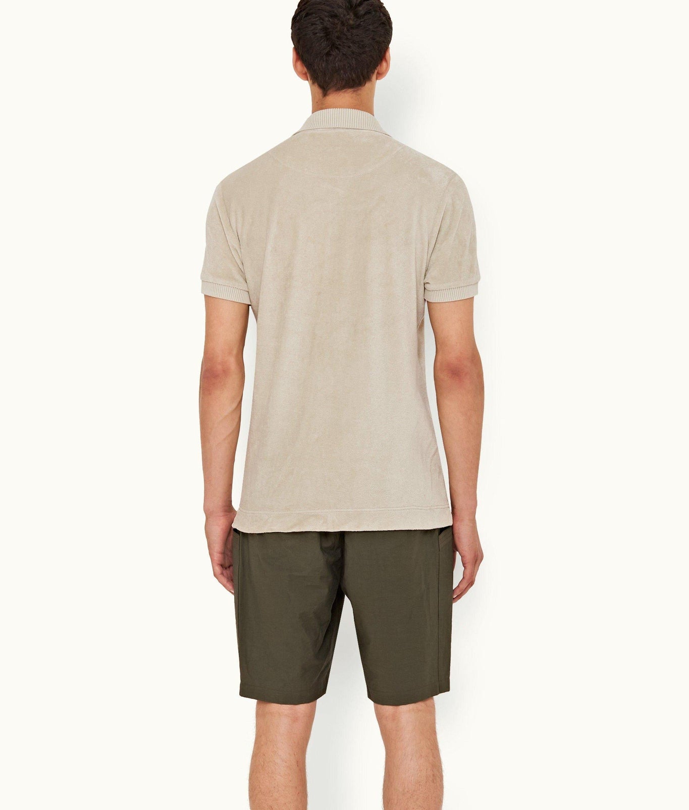 Jarrett Towelling Classic Fit Towelling Polo Shirt | Parched Green