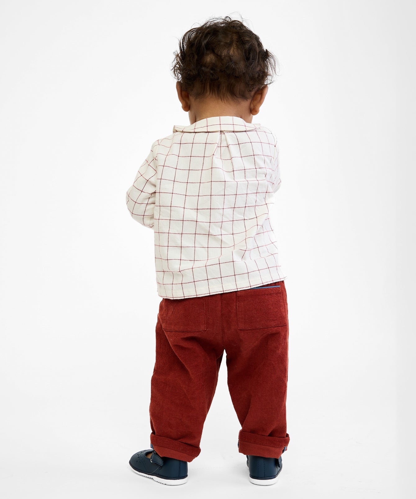 Boys | Jefferson Baby Shirt | Red/Neutral
