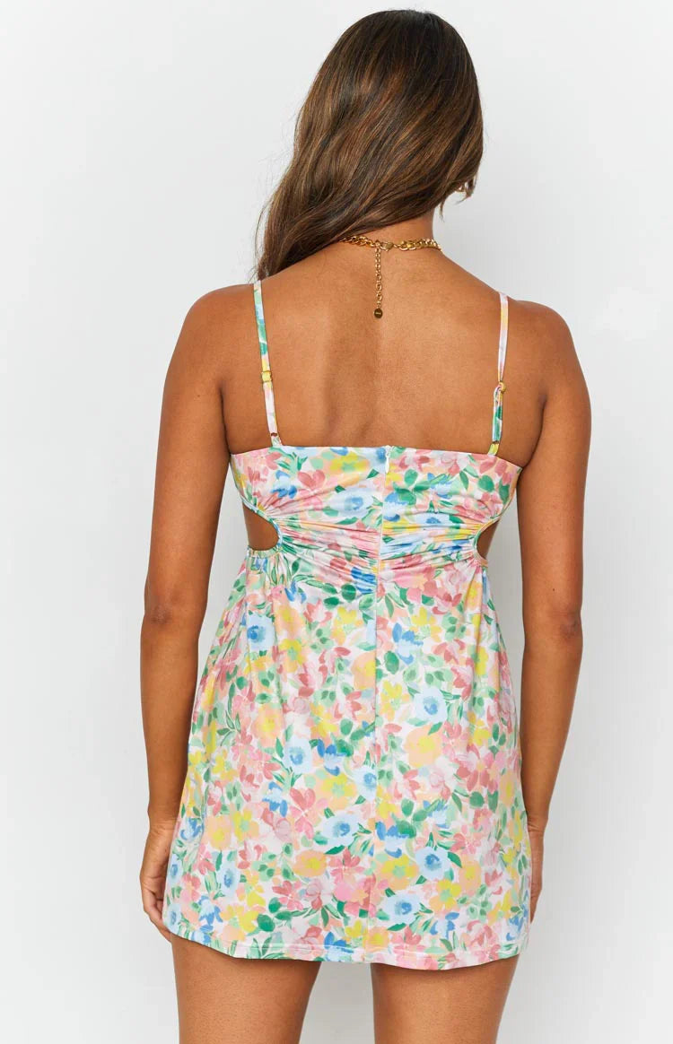 Jenna Cut Out Mini Dress | Multi