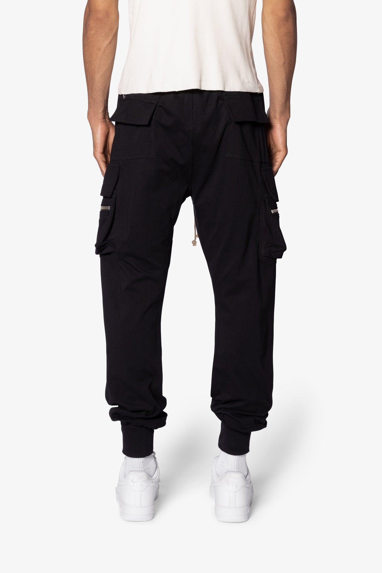 Jersey Cargo Pocket Sweatpants | Black